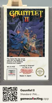 Gauntlet II Nintendo Entertainment System, PAL cartridge label