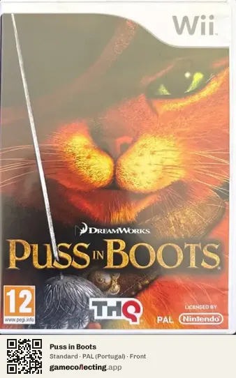 Puss in Boots Nintendo Wii, Portugal box front