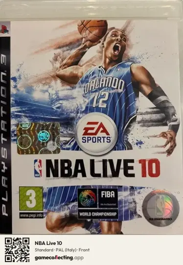 NBA Live 10 PlayStation 3, Italy box front