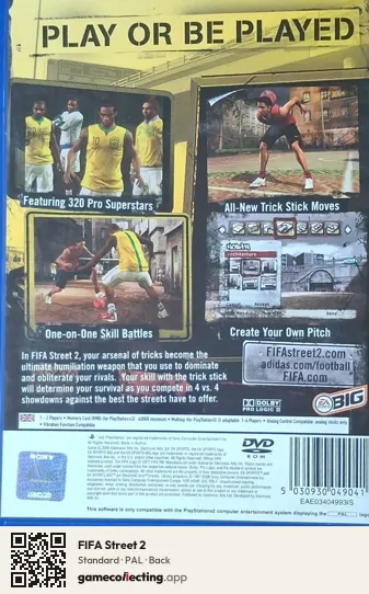 FIFA Street 2 PlayStation 2, PAL box back