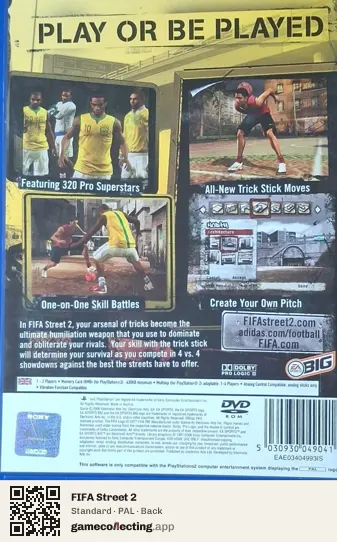 FIFA Street 2 PlayStation 2, PAL box back