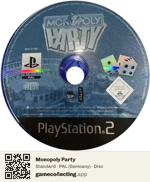 Monopoly Party PlayStation 2, PAL disc