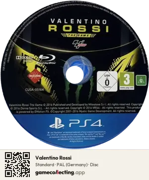 Valentino Rossi PlayStation 4, PAL disc