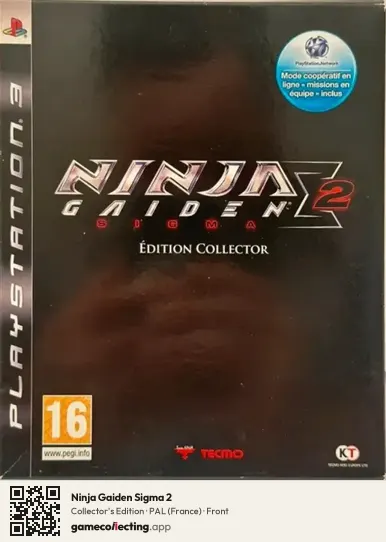Ninja Gaiden Sigma 2 PlayStation 3, France box front