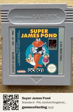 Super James Pond Game Boy, PAL cartridge label
