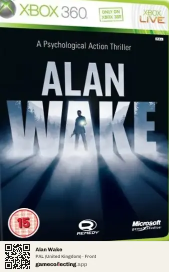 Alan Wake Xbox 360, United Kingdom box front