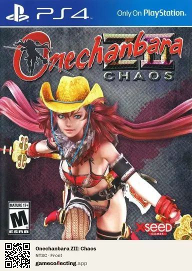 Onechanbara ZII: Chaos PlayStation 4, NTSC box front