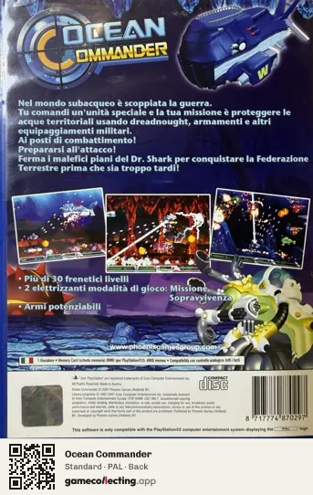 Ocean Commander PlayStation 2, PAL box back