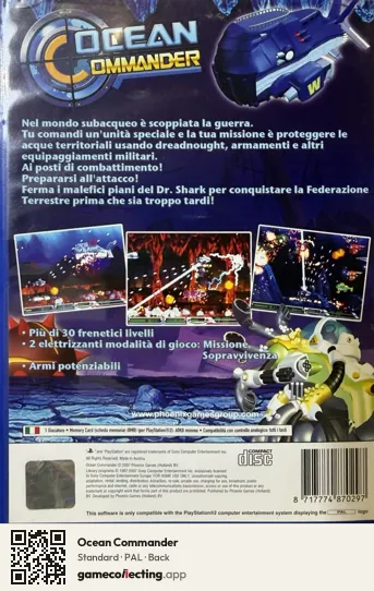 Ocean Commander PlayStation 2, PAL box back