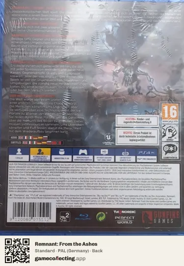 Remnant: From the Ashes PlayStation 4, Germany box back