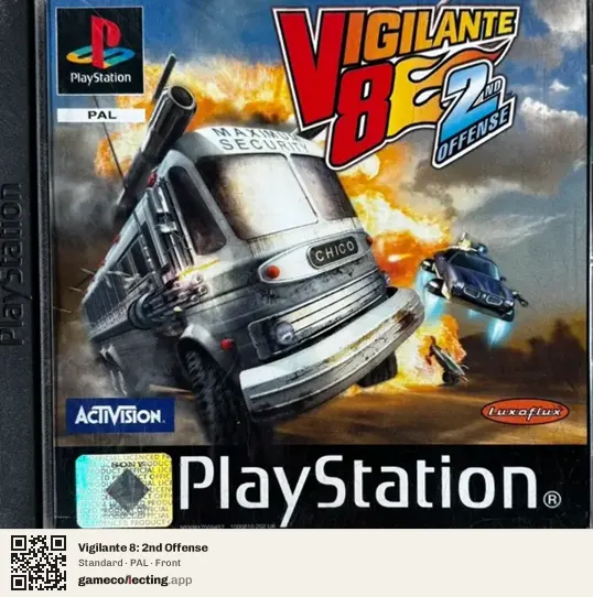 Vigilante 8: 2nd Offense PlayStation, PAL box front