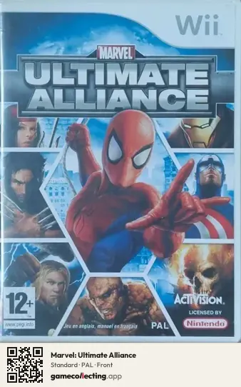 Marvel: Ultimate Alliance Nintendo Wii, PAL box front