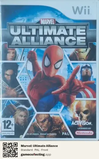 Marvel: Ultimate Alliance Nintendo Wii, PAL box front