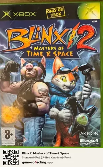 Blinx 2: Masters of Time & Space Xbox, United Kingdom box front