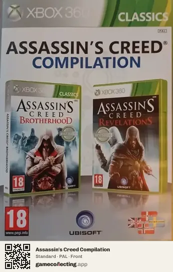 Assassin's Creed Compilation Xbox 360, PAL box front