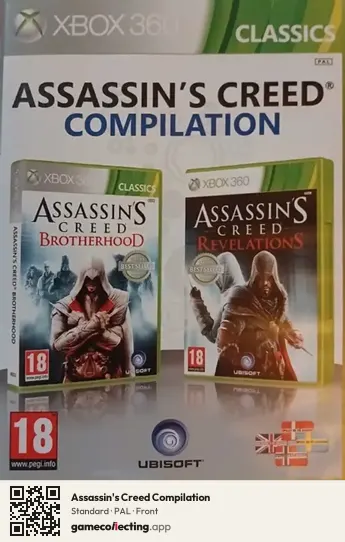 Assassin's Creed Compilation Xbox 360, PAL box front