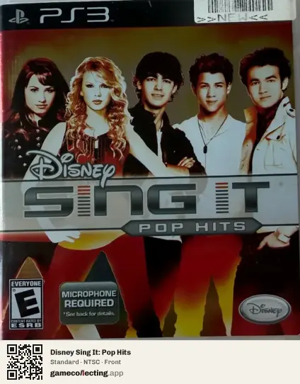 Disney Sing It: Pop Hits PlayStation 3, NTSC box front