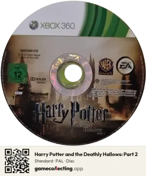 Harry Potter and the Deathly Hallows: Part 2 Xbox 360, PAL disc