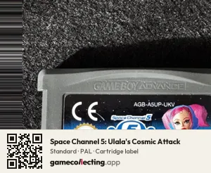 Space Channel 5: Ulala's Cosmic Attack Game Boy Advance, PAL cartridge label