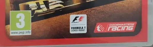 F1 2014, the PEGI square on its front