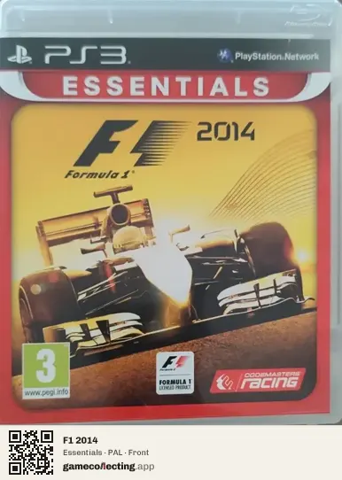 F1 2014 PlayStation 3, PAL box front