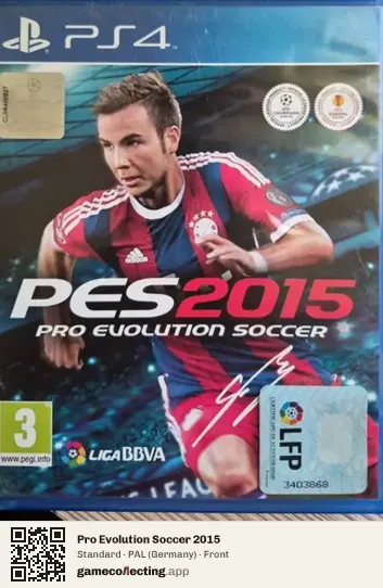 Pro Evolution Soccer 2015 PlayStation 4, Germany box front