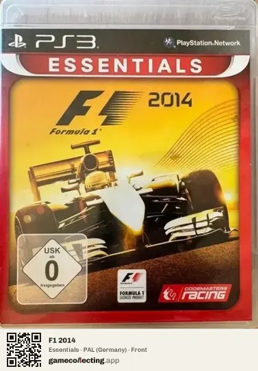 F1 2014 PlayStation 3, Germany box front