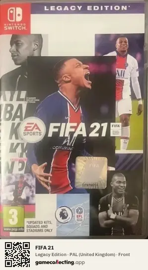 FIFA 21 Nintendo Switch, United Kingdom box front