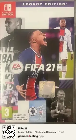 FIFA 21 Nintendo Switch, United Kingdom box front