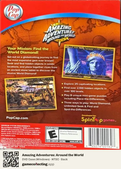 Amazing Adventures: Around the World Computer, NTSC box back