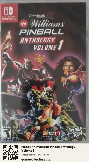 Pinball FX: Williams Pinball Anthology Volume 1 Nintendo Switch, NTSC box front
