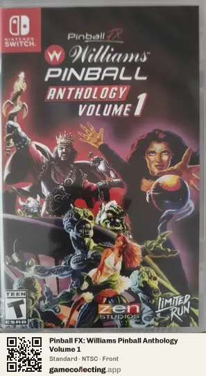 Pinball FX: Williams Pinball Anthology Volume 1 Nintendo Switch, NTSC box front