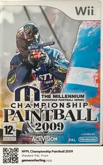 NPPL Championship Paintball 2009 Nintendo Wii, PAL box front