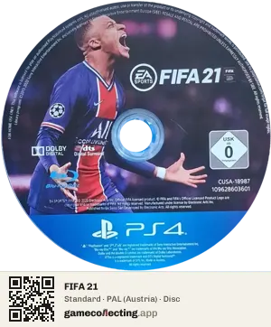 FIFA 21 PlayStation 4, PAL disc