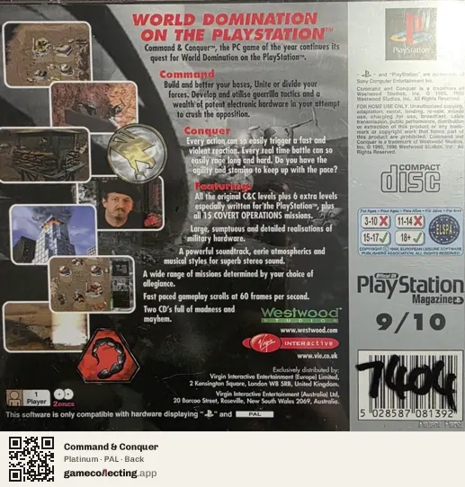 Command & Conquer PlayStation, PAL box back