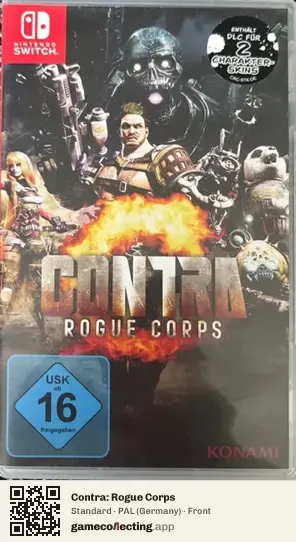 Contra: Rogue Corps Nintendo Switch, Germany box front