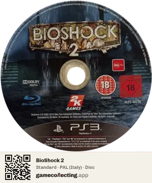 BioShock 2 PlayStation 3, PAL disc