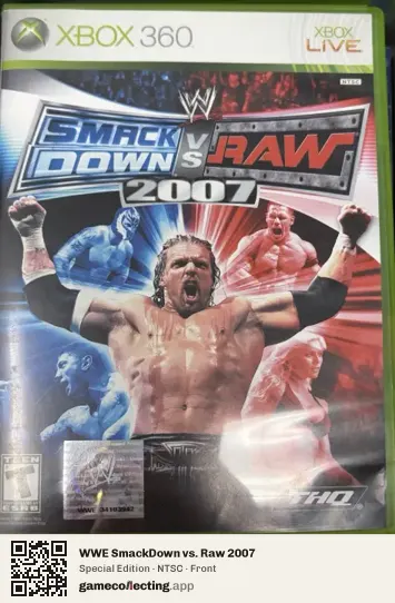 WWE SmackDown vs. Raw 2007 Xbox 360, NTSC box front