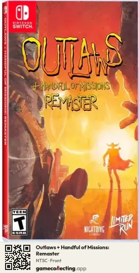 Outlaws + Handful of Missions: Remaster Nintendo Switch, NTSC box front
