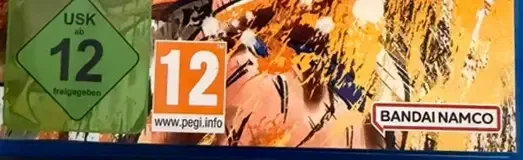Dragon Ball FighterZ, the USK square on its front