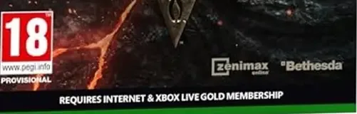 The Elder Scrolls Online: Morrowind, the PEGI square on its front