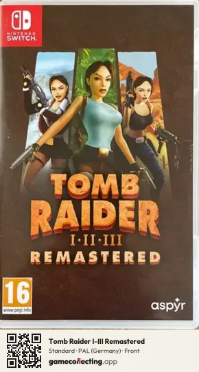 Tomb Raider I-III Remastered Nintendo Switch, Germany box front