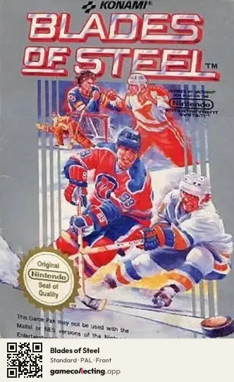 Blades of Steel Nintendo Entertainment System, PAL box front