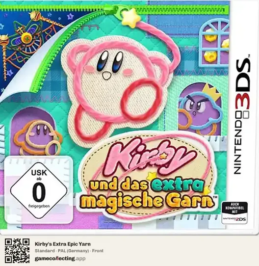Kirby's Extra Epic Yarn Nintendo 3DS, Germany box front