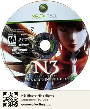 N3: Ninety-Nine Nights Xbox 360, NTSC disc