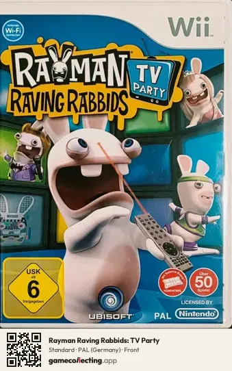 Rayman Raving Rabbids: TV Party Nintendo Wii, Germany box front