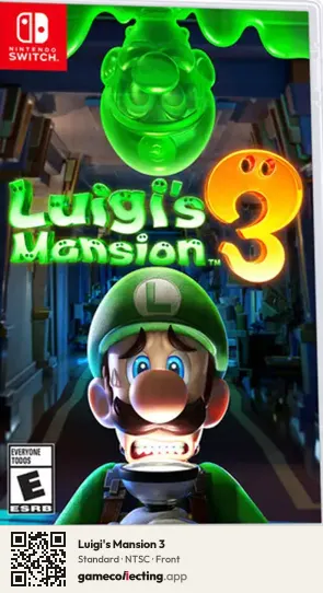 Luigi's Mansion 3 Nintendo Switch, NTSC box front