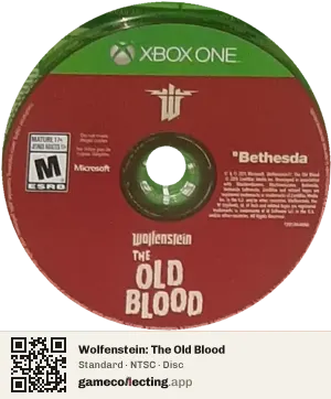 Wolfenstein: The Old Blood Xbox One, NTSC disc