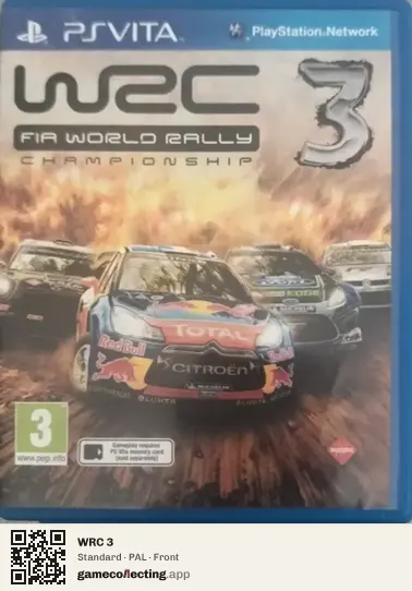 WRC 3 PlayStation Vita, PAL box front