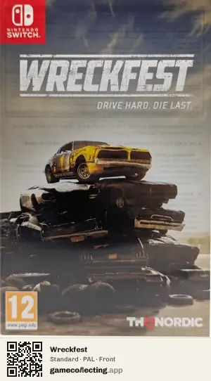 Wreckfest Nintendo Switch, PAL box front